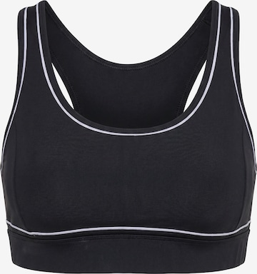 Ulla Popken Bralette Sports bra in Black: front