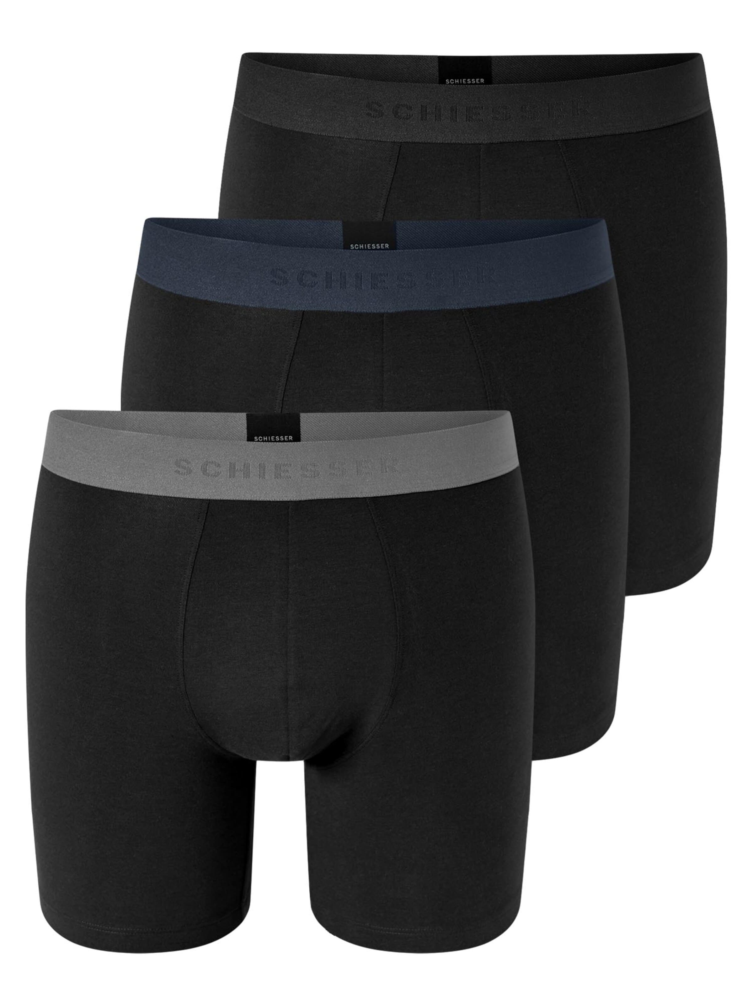 SCHIESSER Boxer shorts '95/5 Multipacks' in Black: front