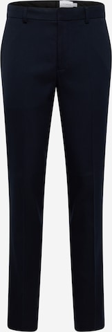 TOPMAN Regular Trousers with creases in Blue: front