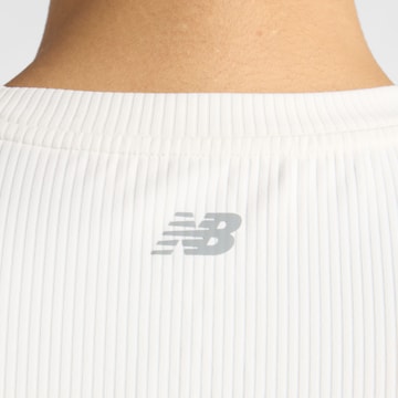 new balance Top 'Ribbed Fitted T-Shirt' in Wit