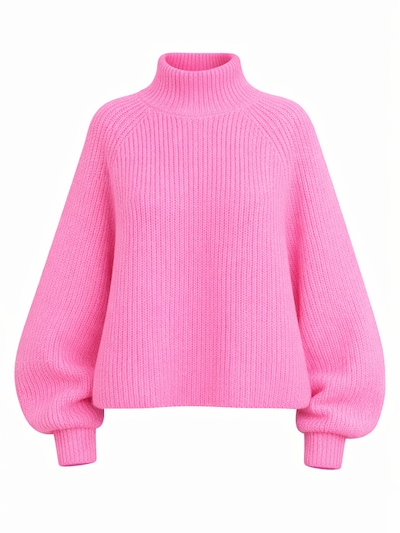 Worldclassca Oversizepullover 'Oversized Strickpullover mit Stehkragen' in hellpink, Produktansicht