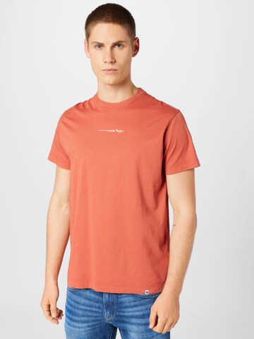 Pepe Jeans - Camiseta 'ANDREAS' en naranja: frente