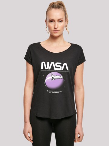 T-shirt 'NASA Shuttle Orbit' F4NT4STIC en noir : devant