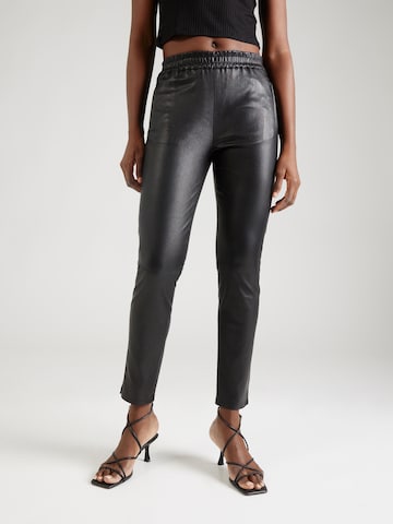 Coupe slim Pantalon 'IVANA' OAKWOOD en noir : devant