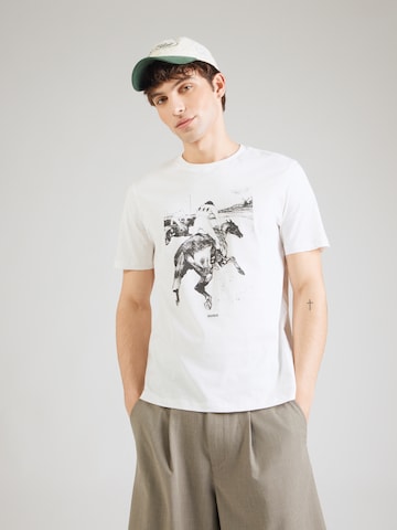 T-Shirt 'Duhorse' HUGO en blanc : devant