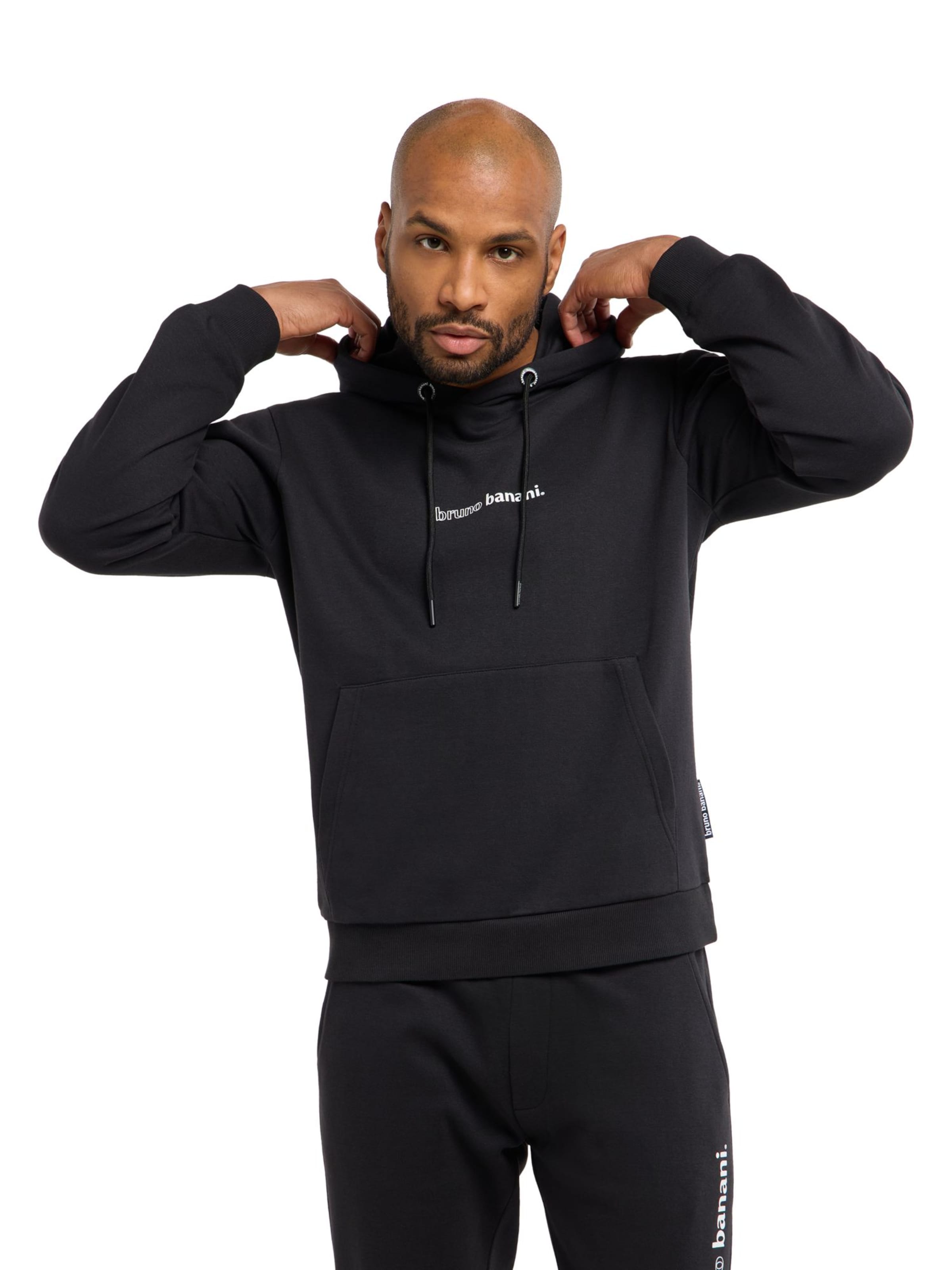 Veste de survêtement ' Gamble ' Bruno Banani en noir : devant