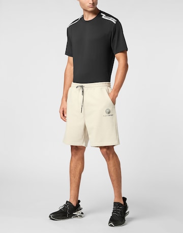 Plein Sport Regular Shorts 'Scratch' in Beige