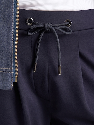 monari Tapered Bukser med lægfolder i blå