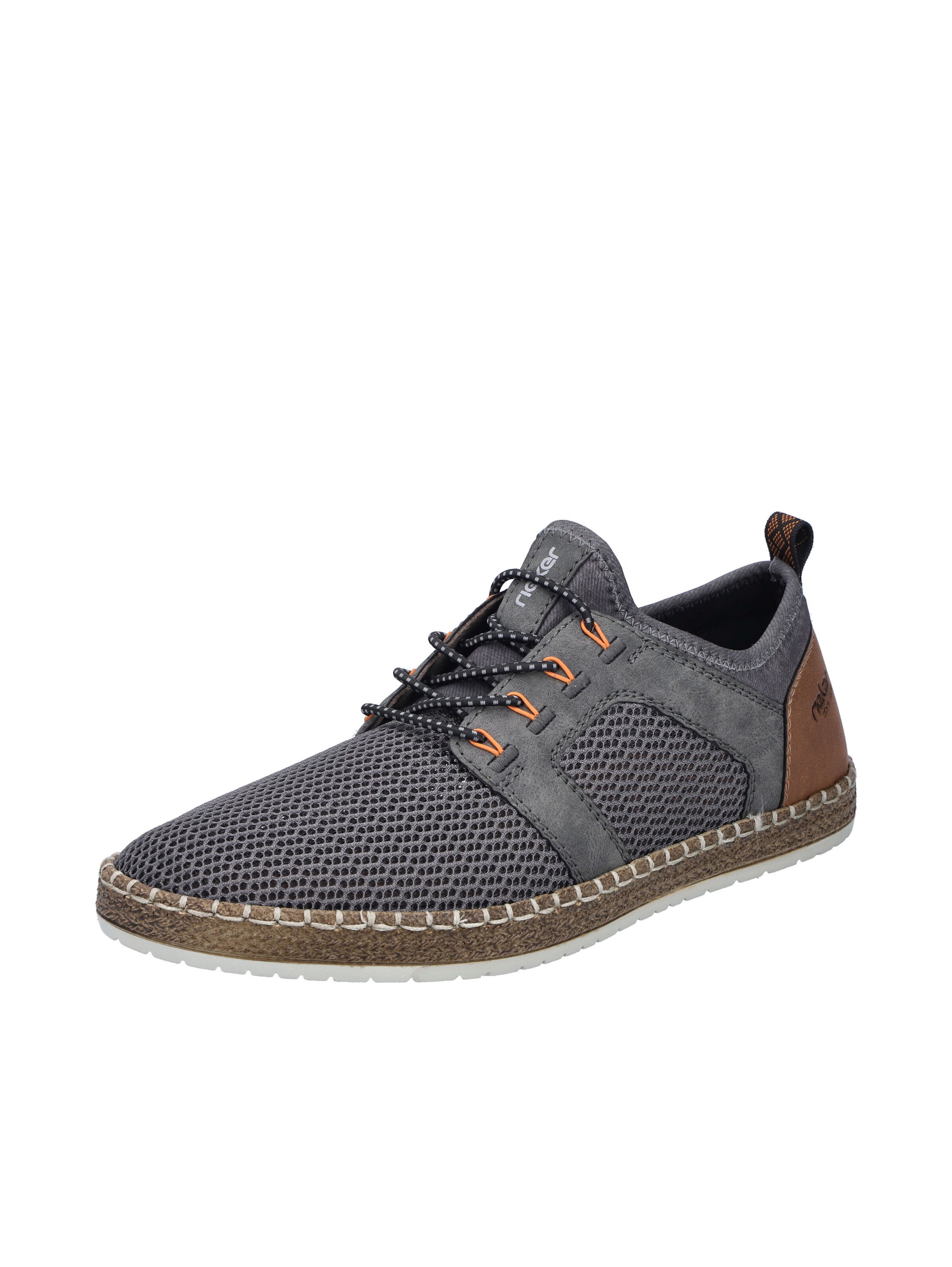 Chaussure de sport à lacets Rieker en gris : devant