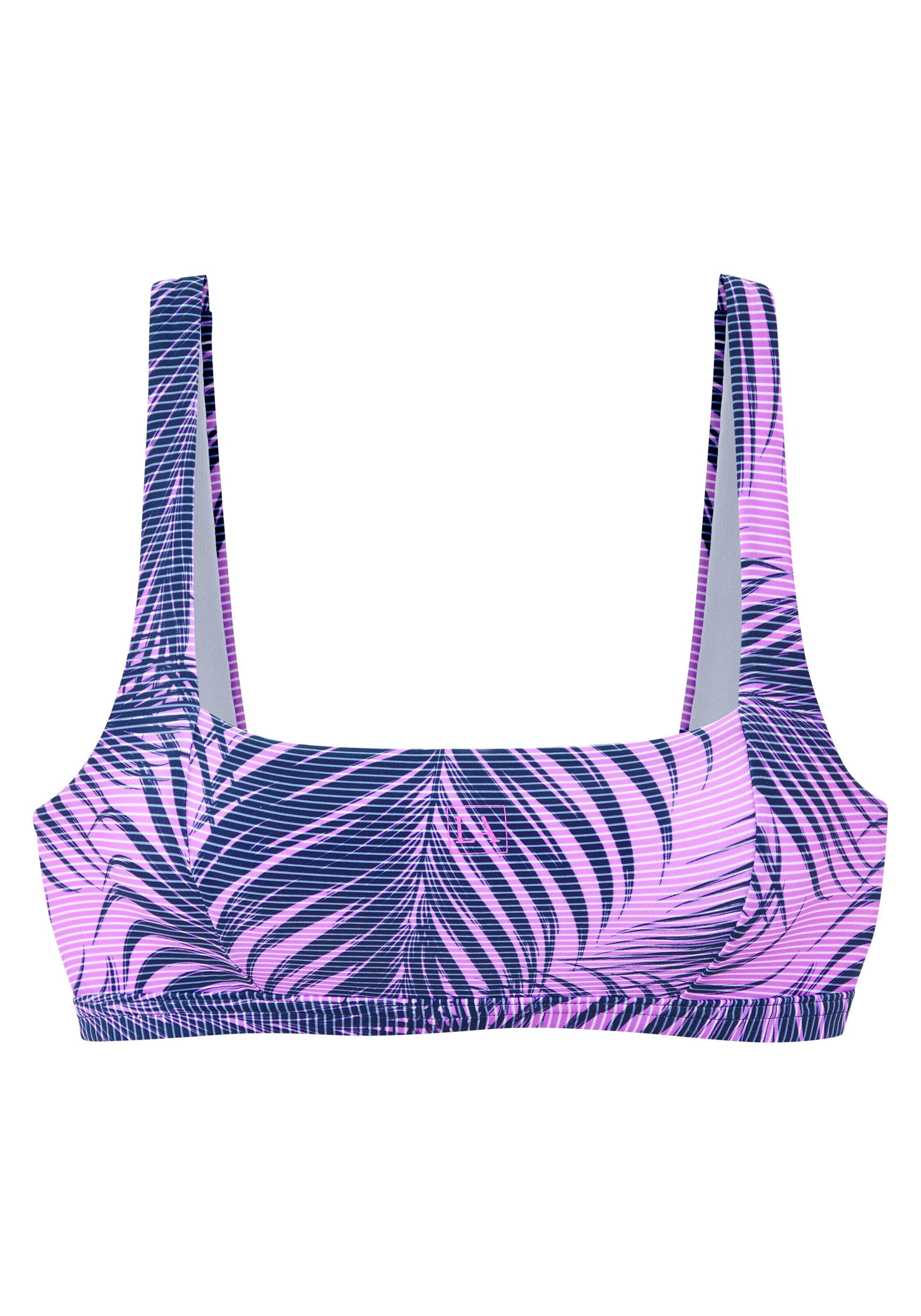 LASCANA ACTIVE Athletic Bikini Top in Blue: front
