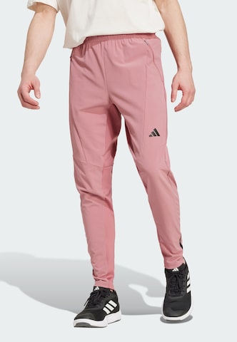 ADIDAS PERFORMANCE Zúžený strih Športové nohavice 'Designed For Training' - Červená: predná strana