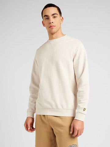 Sweat-shirt Lyle & Scott en beige : devant