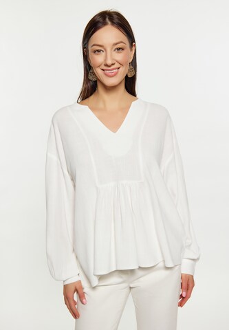 Usha Blouse in White: front