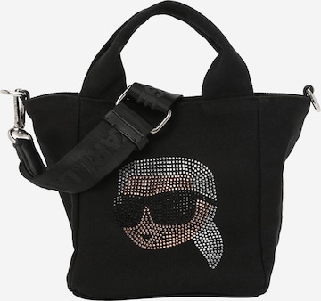 Karl Lagerfeld Nakupovalna torba 'Ikonik 2.0' | črna barva: sprednja stran