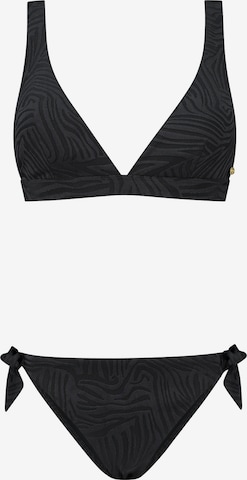 melns Shiwi Trijstūra formas Bikini 'Amy': no priekšpuses