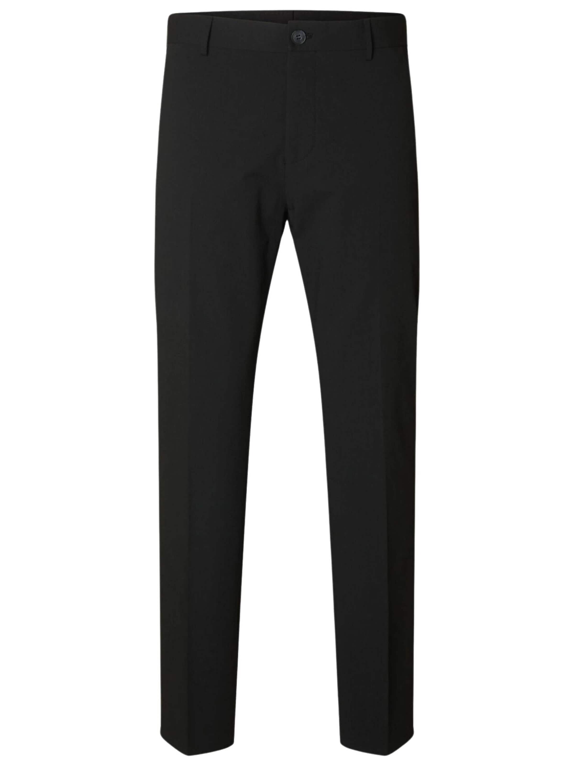 SELECTED Regular Broek '16087825' in Zwart: voorkant