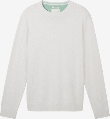 TOM TAILOR Sweater in White: front