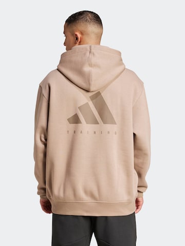 ADIDAS PERFORMANCE Αθλητική μπλούζα φούτερ σε μπεζ: μπροστά