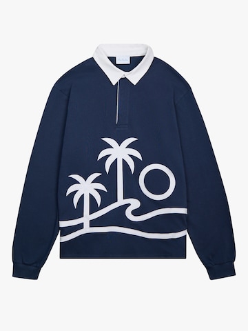 BLUE SKY INN - Sudadera 'Palms Rugby' en azul: frente