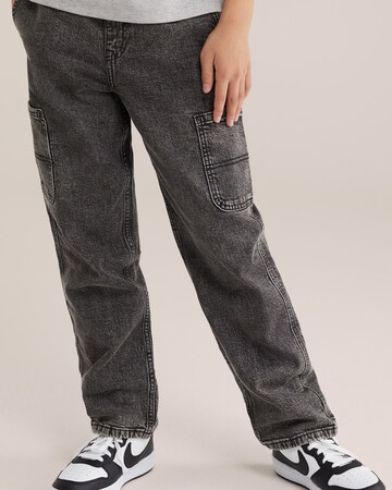 WE Fashion - Loosefit Vaquero en gris: frente