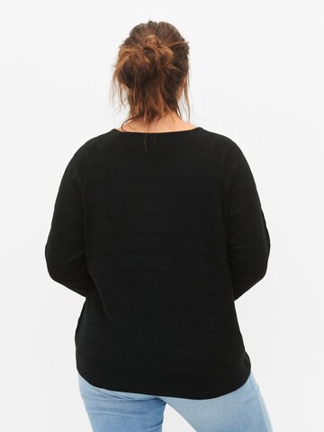 Zizzi Pullover 'MAMELIA' in Schwarz