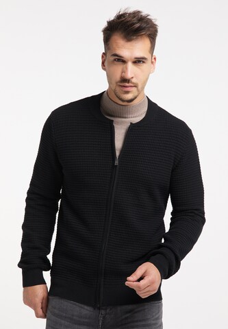 RAIDO Knit Cardigan in Black: front