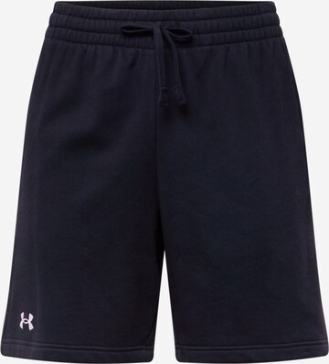 UNDER ARMOUR Regular Workout Pants in Black: front