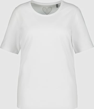 T-shirt Ulla Popken en blanc : devant