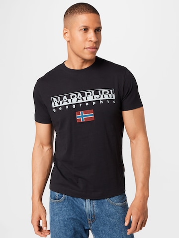 NAPAPIJRI Shirt 'AYAS' in Zwart: voorkant