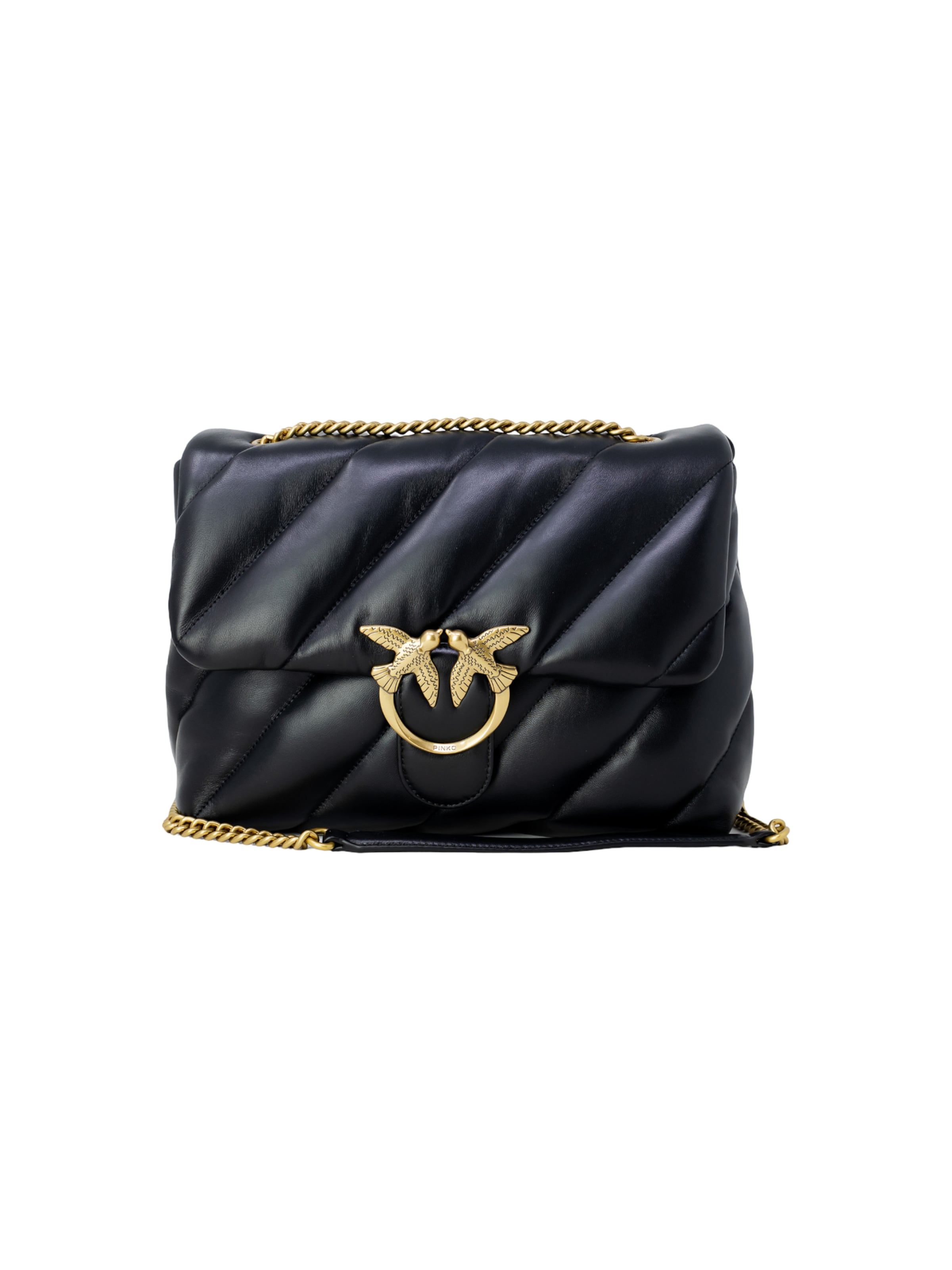 PINKO - Bolso de hombro 'LOVE BIG PUFF CL. SHEEP NAPPA 100037 A0F2' en negro: frente