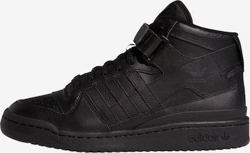 Baskets hautes 'Forum Mid' ADIDAS ORIGINALS en noir : devant