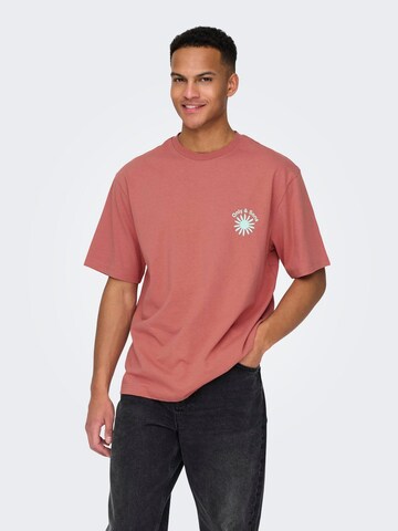 Only & Sons T-Shirt 'KASEN' in Rot: predná strana