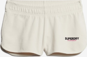 Superdry Slim fit Pants in Beige: front