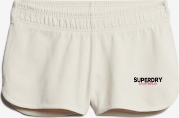 Superdry Slimfit Broek in Beige: voorkant