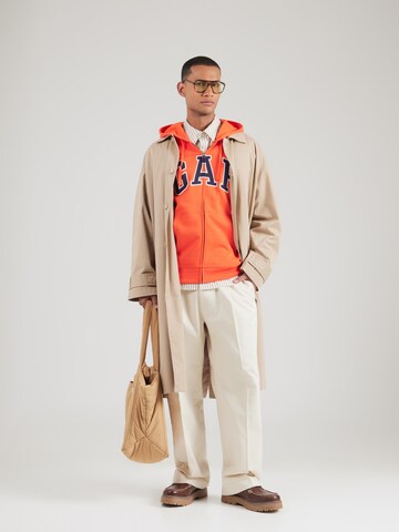GAP Zip-Up Hoodie 'Heritage' in Orange
