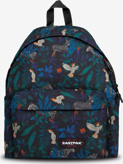 EASTPAK Backpack 'PADDED PAK'R' in blue / light grey / petrol / mandarine / black, Item view