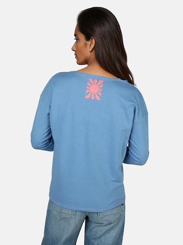 salzhaut Shirt 'UNNERWEGS' in Blauw