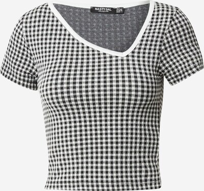 Nasty Gal Shirt in de kleur Zwart / Wit, Productweergave
