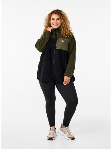 Active by Zizzi Fleece jas in Groen