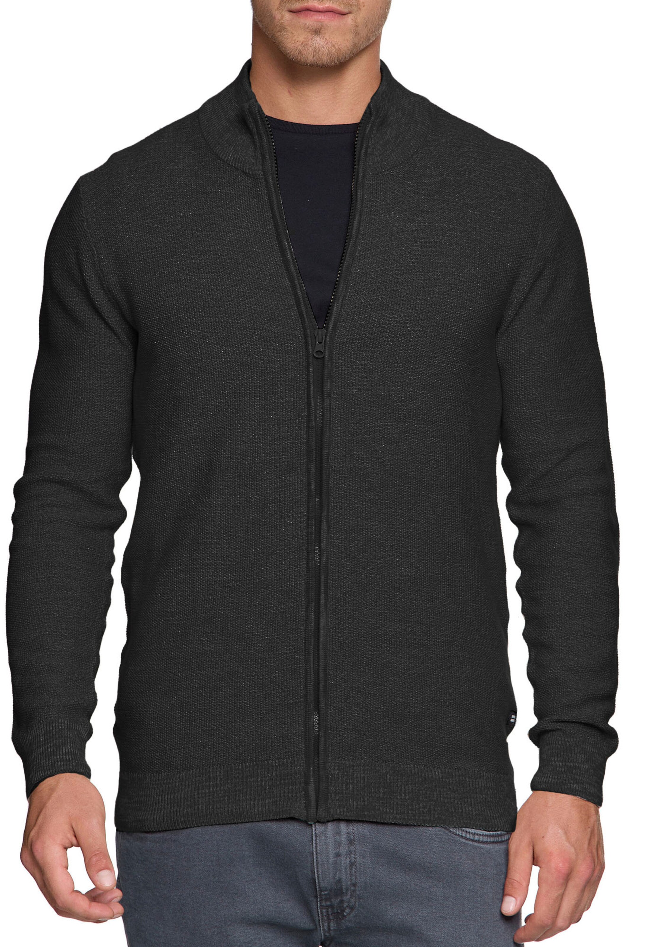 INDICODE JEANS Knit Cardigan in Black