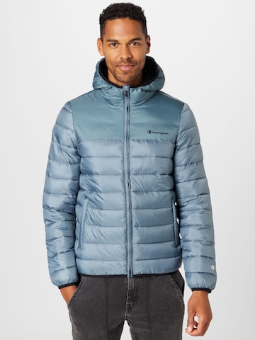 Champion Authentic Athletic Apparel Winter Jacket in Blue: front