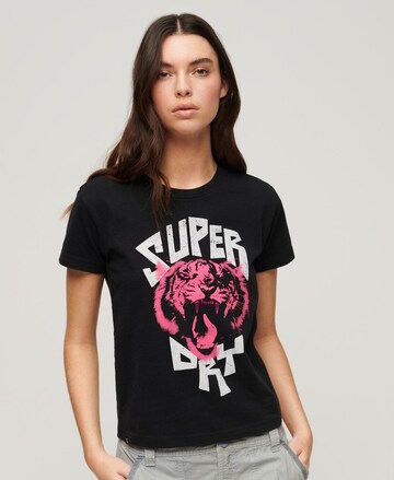 Superdry Shirts 'Lo-fi Rock' i sort: forside