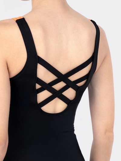 MYLILY Active Swimsuit 'Perioden Badeanzug Racerback' in XXXS in mottled black, Item view