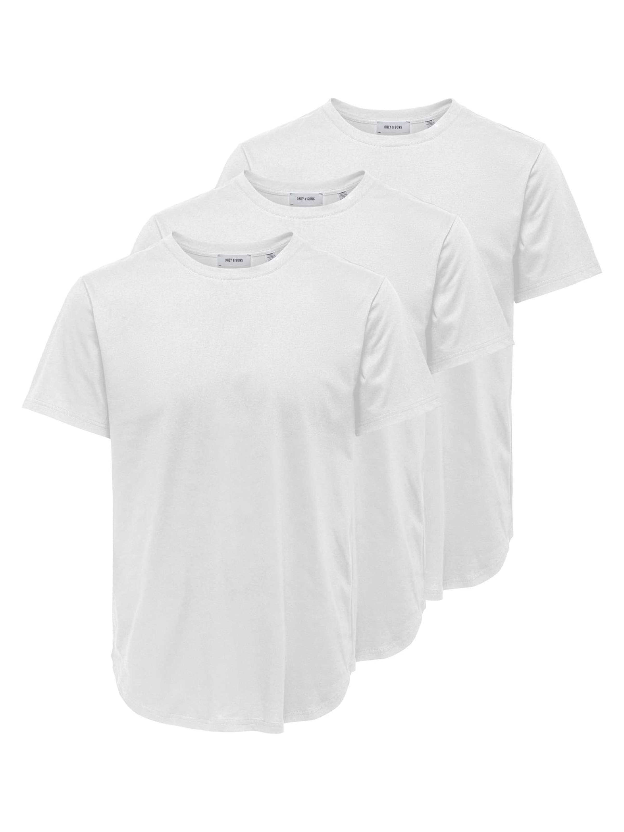 Maglietta 'ONSJEFF' di Only & Sons in bianco: frontale