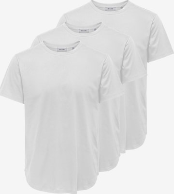 Maglietta 'ONSJEFF' di Only & Sons in bianco: frontale