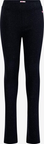 WE Fashion Skinny Leggings 'MEISJES GLITTER' in Blauw: voorkant