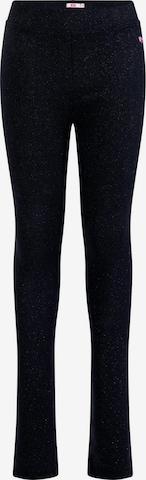 WE Fashion Skinny Leggings 'MEISJES GLITTER' i blå: framsida