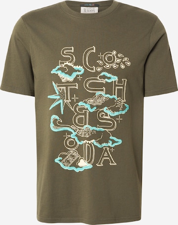 SCOTCH & SODA T-shirt i grön: framsida