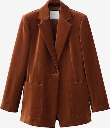 MANGO Blazer 'Velveton' in Braun: Vorderseite