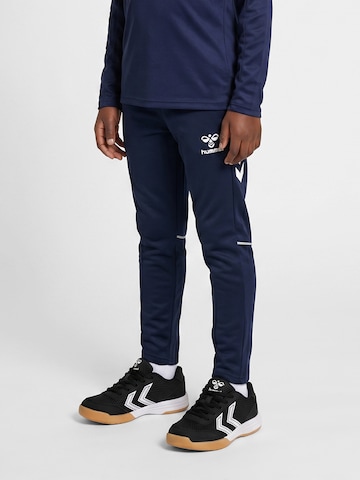 Hummel Slim fit Workout Pants in Blue: front
